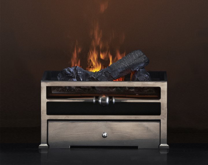 Chesneys Olympus Electric Fire with Byron Basket, living room setting