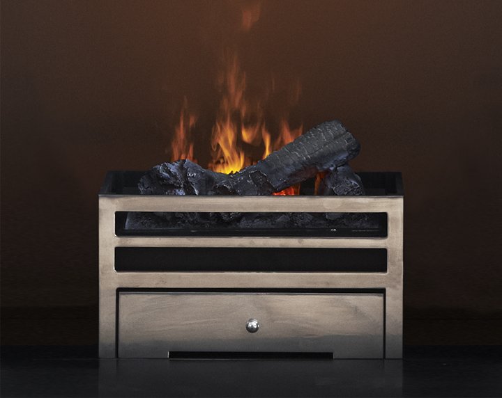 Chesneys Olympus Electric Fire with Soho Basket, living room setting