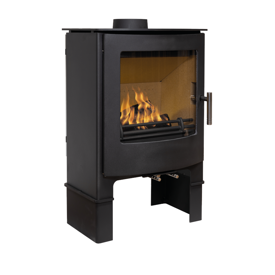 Mendip Churchill 5 DC Logstore Multi Fuel Stove, living room setting