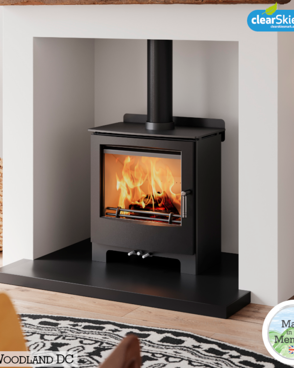 Mendip Woodland DC Multi Fuel Stove, living room setting