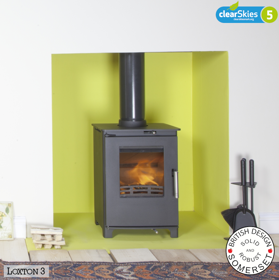 Mendip Loxton 3/Loxton 3 Convector + Multi Fuel Stove, living room setting