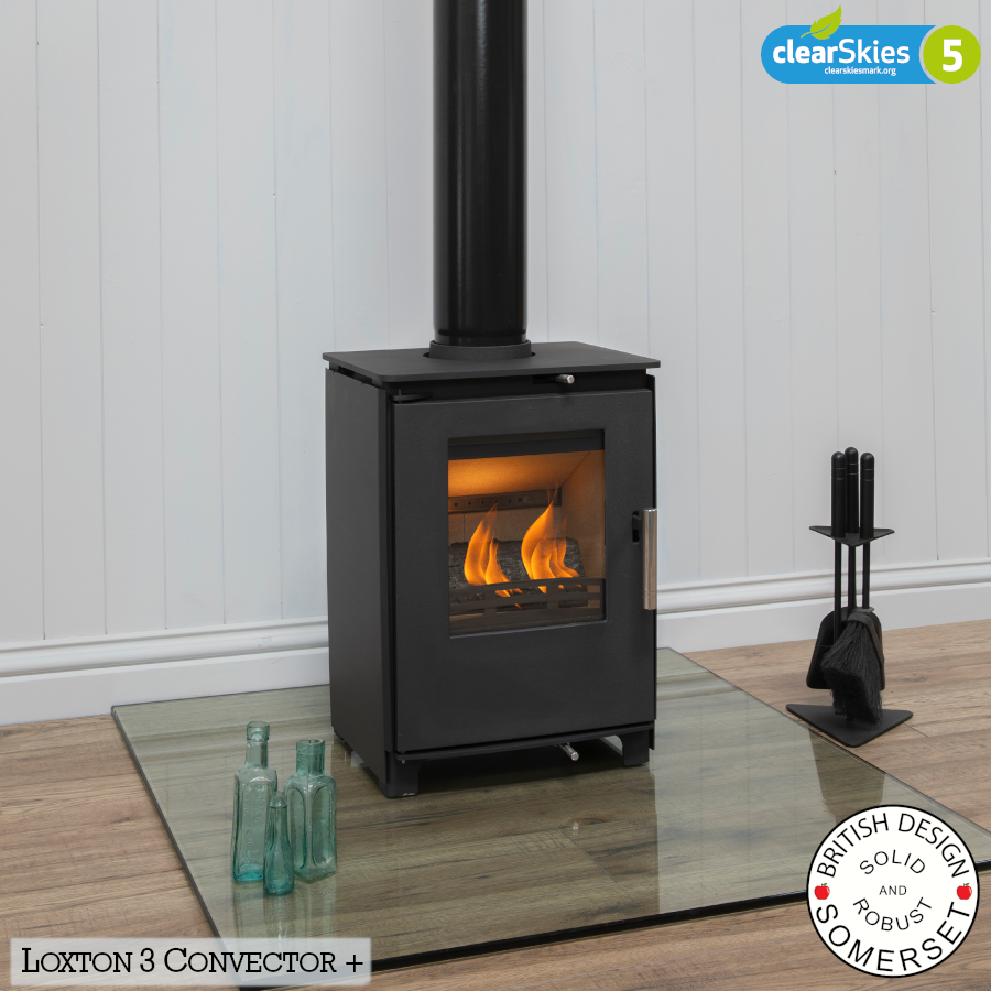 Mendip Loxton 3/Loxton 3 Convector + Multi Fuel Stove, living room setting