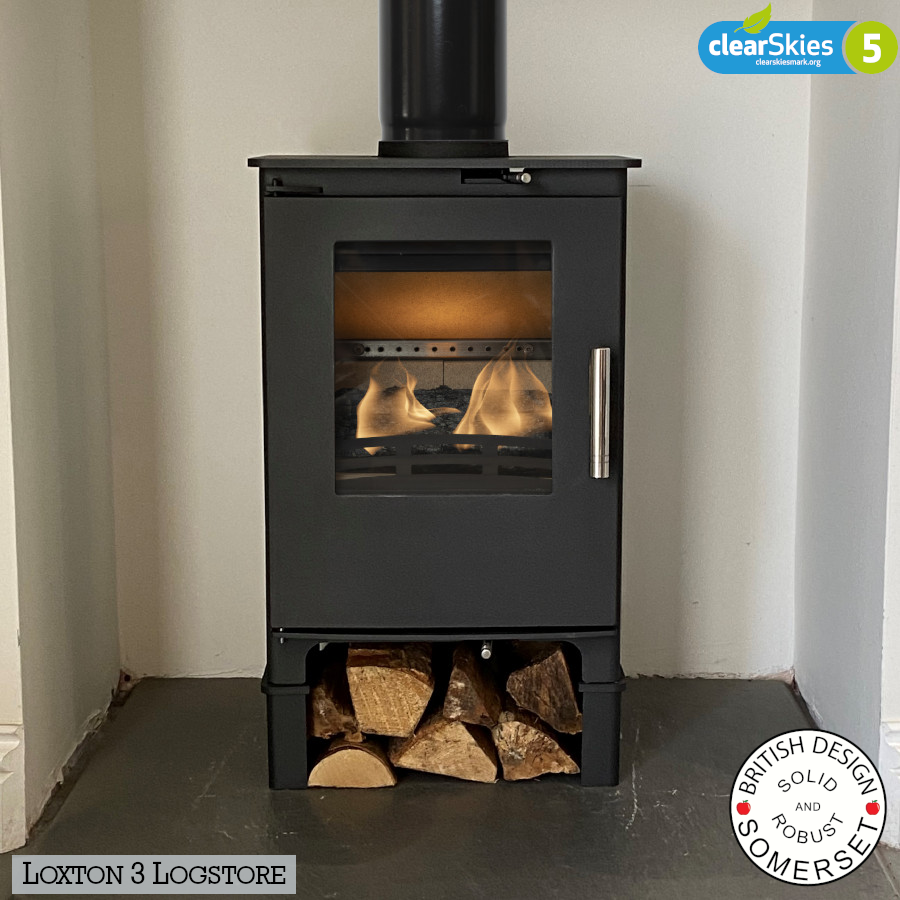 Mendip Loxton 3 LS Multi Fuel Stove, living room setting