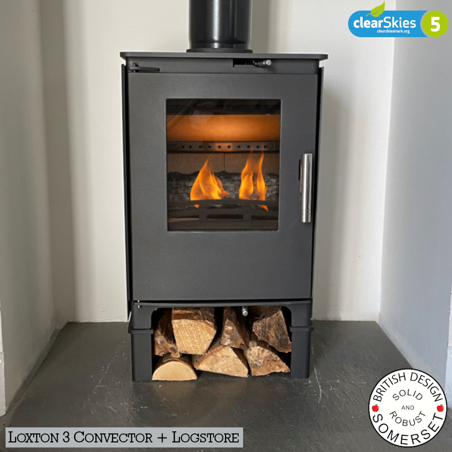 Mendip Loxton 3 Convector + Multi Fuel Stove, living room setting