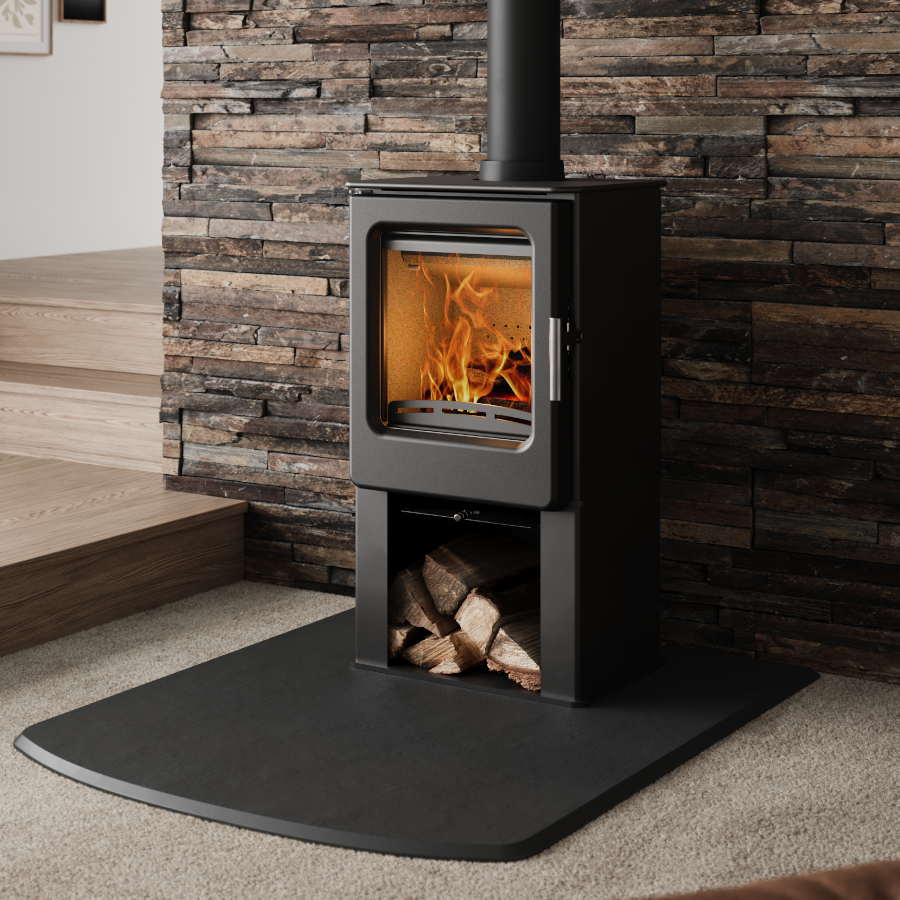 Mendip Ashcott Logstore Wood Burning Stove, living room setting