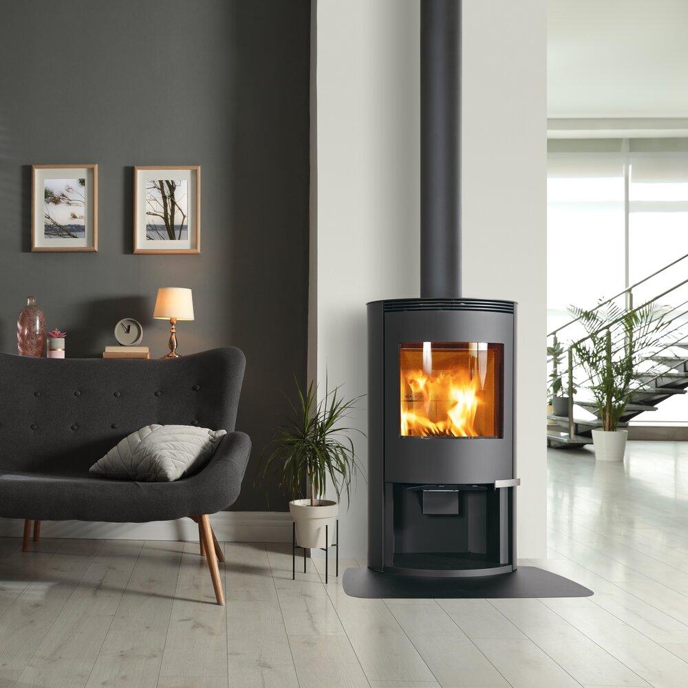 ILD 9 Eco Wood Burning Stove by Jøtul Group, living room setting