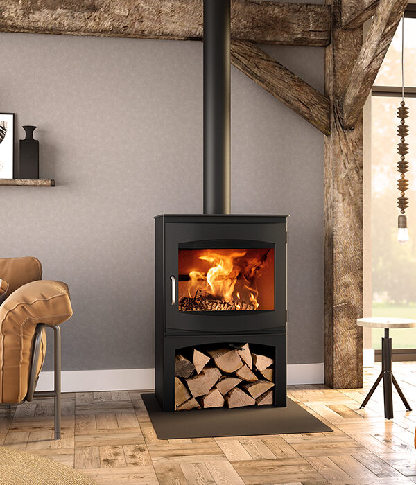 Dik Geurts Ivar 10 H2O Store Wood Burning Stove, , living room setting