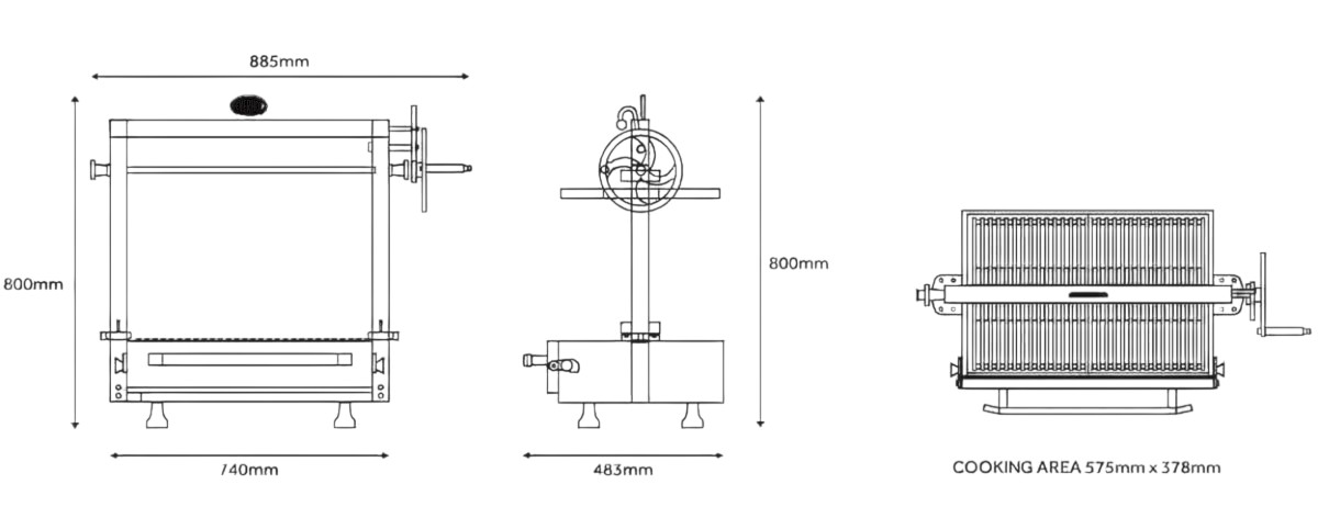 Everhot Grill Dimensions