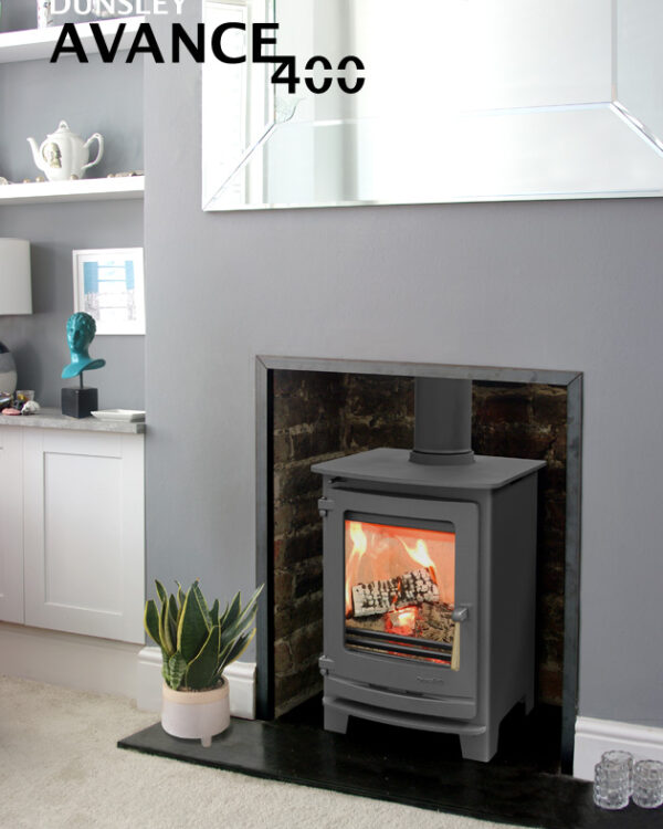 Dunsley Avance 400 Wood Burning Stove, living room setting
