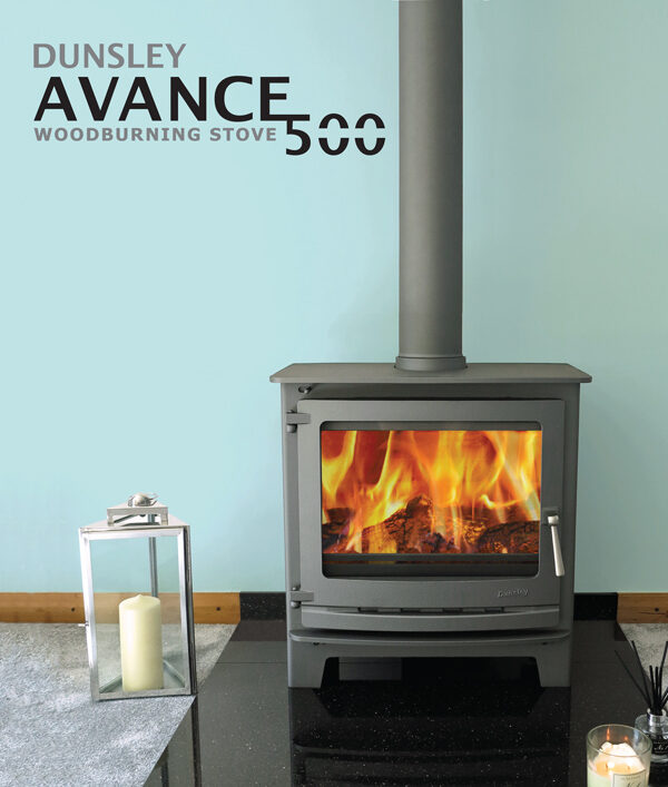Dunsley Avance 500 Wood Burning Stove, living room setting