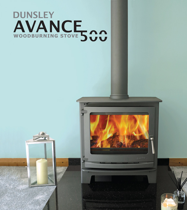 Dunsley Avance 500 Wood Burning Stove, living room setting