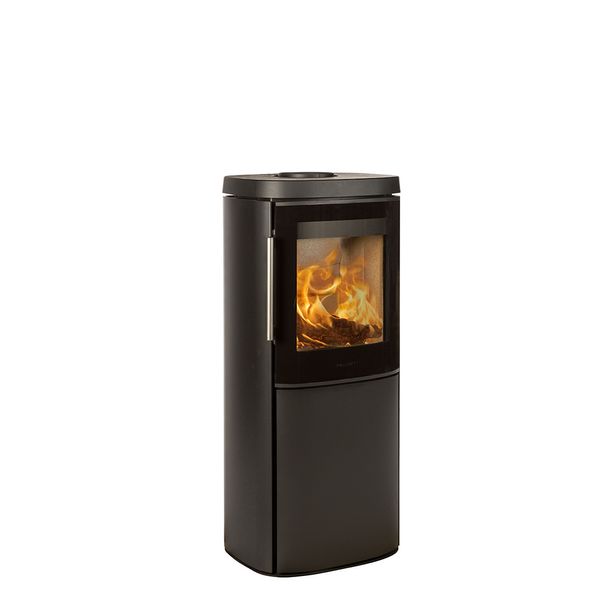 HWAM 4540 wood burning stove Modern door black steel finish