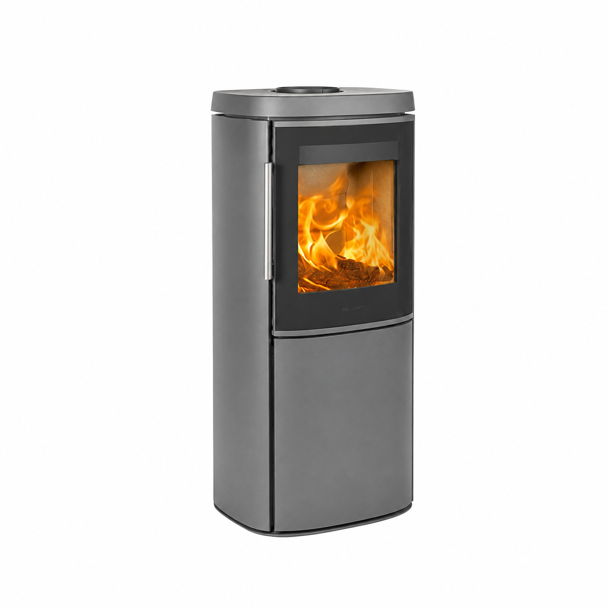 HWAM 4540 wood burning stove Modern door grey steel finish