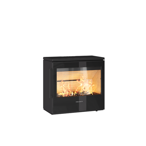WAM 5420 wood burning stove modern black finish Scandinavian design