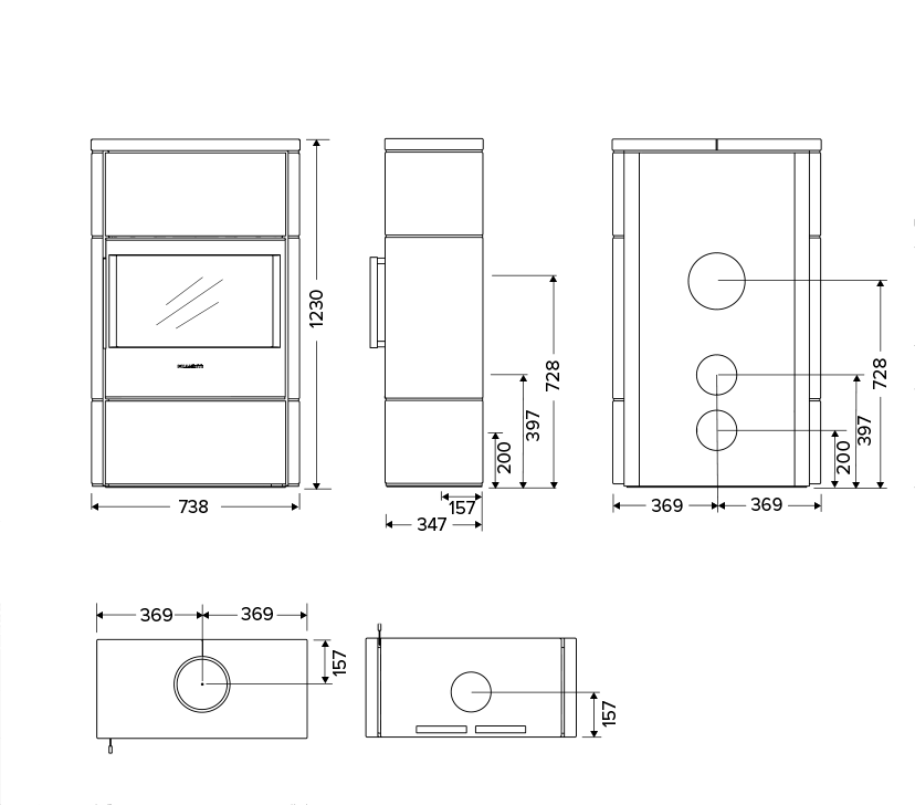 HWAM 5460 Wood Burning Stove - Image 8
